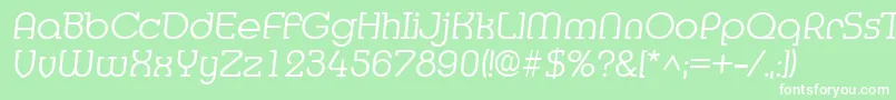MediaItalic Font – White Fonts on Green Background