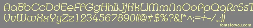 MediaItalic Font – Yellow Fonts on Gray Background