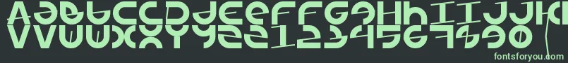 Armada1991-fontti – vihreät fontit mustalla taustalla