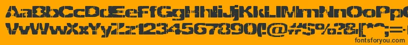 DecrepitBrk Font – Black Fonts on Orange Background