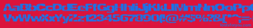 DecrepitBrk Font – Blue Fonts on Red Background