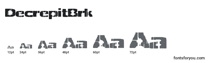 DecrepitBrk Font Sizes