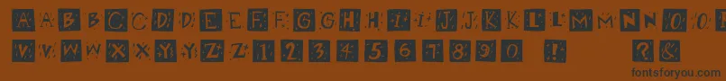 Retrocapswb Font – Black Fonts on Brown Background