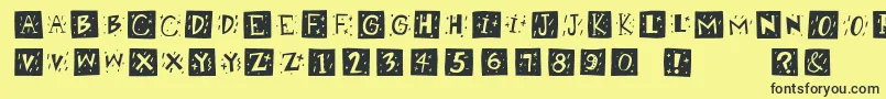 Retrocapswb Font – Black Fonts on Yellow Background