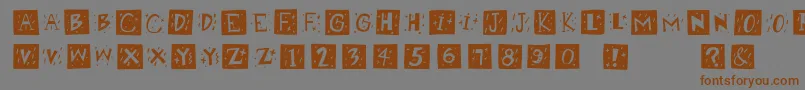 Retrocapswb Font – Brown Fonts on Gray Background
