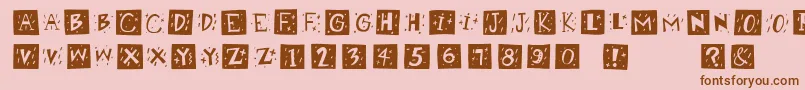 Retrocapswb Font – Brown Fonts on Pink Background