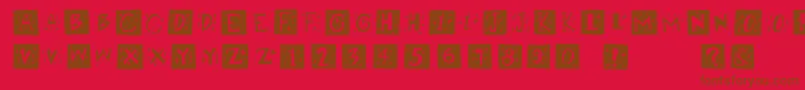 Retrocapswb Font – Brown Fonts on Red Background