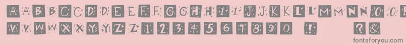 Retrocapswb Font – Gray Fonts on Pink Background