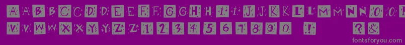 Retrocapswb Font – Gray Fonts on Purple Background