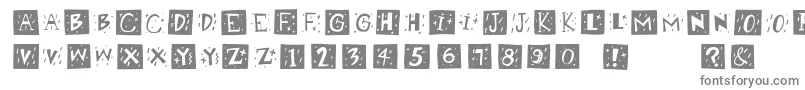 Retrocapswb Font – Gray Fonts on White Background