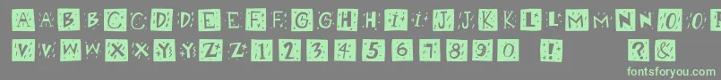 Retrocapswb Font – Green Fonts on Gray Background