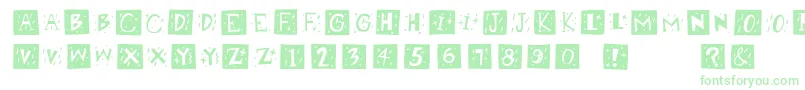 Retrocapswb Font – Green Fonts on White Background