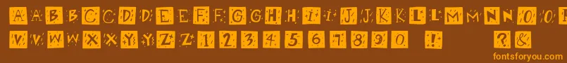 Retrocapswb Font – Orange Fonts on Brown Background