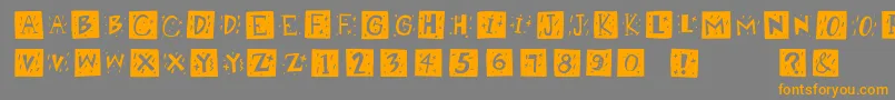 Retrocapswb Font – Orange Fonts on Gray Background