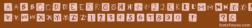 Retrocapswb Font – Pink Fonts on Brown Background