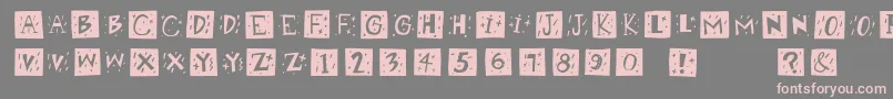 Retrocapswb Font – Pink Fonts on Gray Background