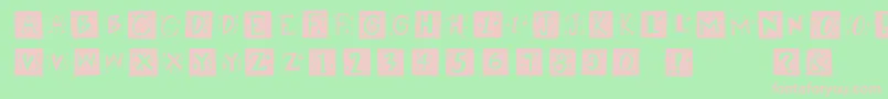 Retrocapswb Font – Pink Fonts on Green Background