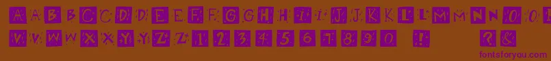 Retrocapswb Font – Purple Fonts on Brown Background