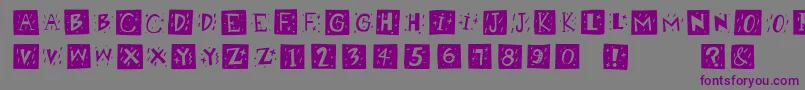 Retrocapswb Font – Purple Fonts on Gray Background