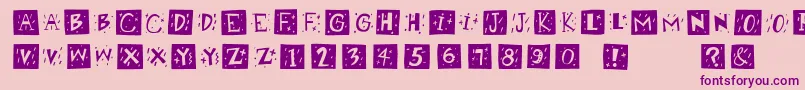 Retrocapswb Font – Purple Fonts on Pink Background
