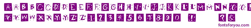 Retrocapswb Font – Purple Fonts on White Background