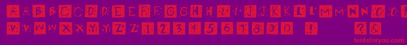 Fonte Retrocapswb – fontes vermelhas em um fundo violeta