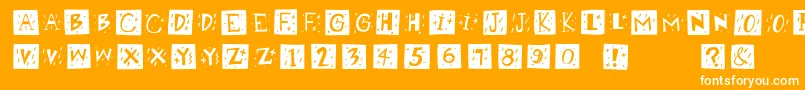 Retrocapswb Font – White Fonts on Orange Background