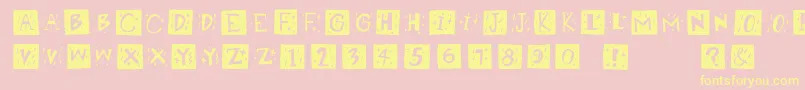 Retrocapswb Font – Yellow Fonts on Pink Background