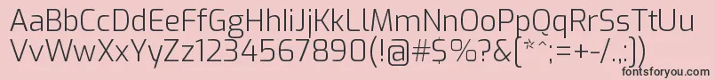 ExoLight Font – Black Fonts on Pink Background