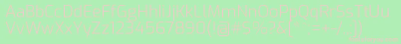 ExoLight Font – Pink Fonts on Green Background