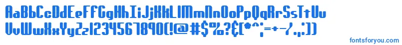 フォントGenotyrs – 白い背景に青い文字