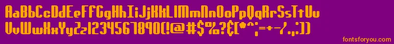 Genotyrs Font – Orange Fonts on Purple Background