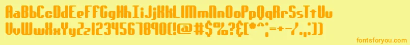 More about Genotyrs Font Genotyrs Font – Orange Fonts on Yellow Background