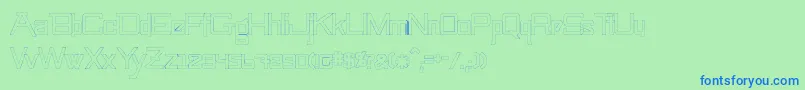 SwingarmyoriThickhollow Font – Blue Fonts on Green Background