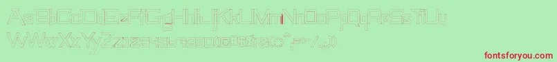 SwingarmyoriThickhollow Font – Red Fonts on Green Background