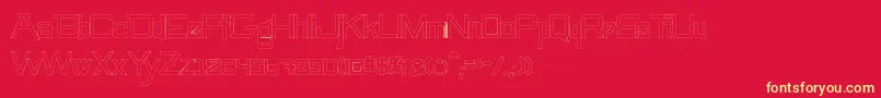 SwingarmyoriThickhollow Font – Yellow Fonts on Red Background