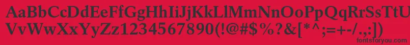 RotationltstdBold Font – Black Fonts on Red Background