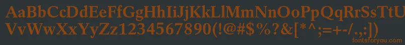 RotationltstdBold Font – Brown Fonts on Black Background