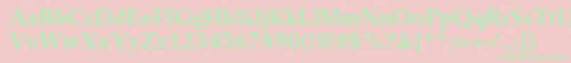 RotationltstdBold Font – Green Fonts on Pink Background