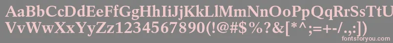 RotationltstdBold-fontti – vaaleanpunaiset fontit harmaalla taustalla