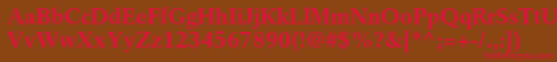 RotationltstdBold Font – Red Fonts on Brown Background