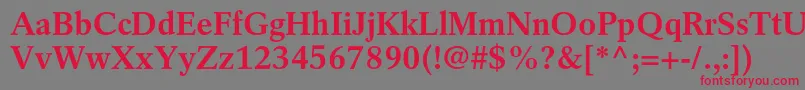フォントRotationltstdBold – 赤い文字の灰色の背景