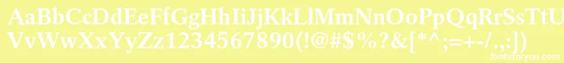 フォントRotationltstdBold – 黄色い背景に白い文字