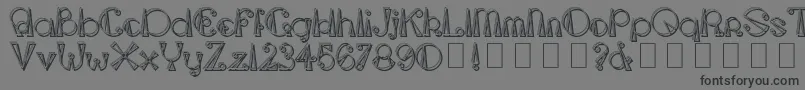 フォントTriangleetcircleShadow – 黒い文字の灰色の背景