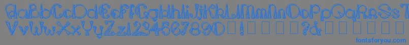 TriangleetcircleShadow Font – Blue Fonts on Gray Background