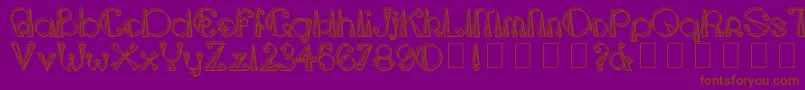 TriangleetcircleShadow Font – Brown Fonts on Purple Background