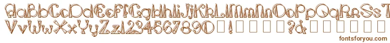 Шрифт TriangleetcircleShadow – коричневые шрифты на белом фоне