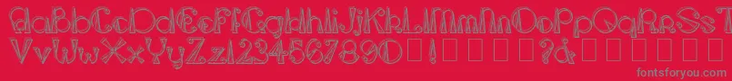 TriangleetcircleShadow Font – Gray Fonts on Red Background