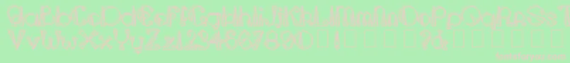 フォントTriangleetcircleShadow – 緑の背景にピンクのフォント