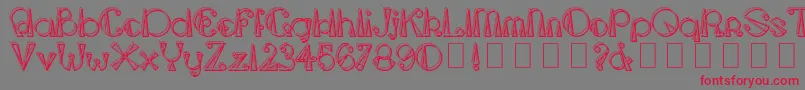 TriangleetcircleShadow Font – Red Fonts on Gray Background